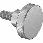 BSC PREFERRED Stainless Steel Raised Knurled-Head Thumb Screw 1/4-20 Thread Size 1/2 Long 1 Diameter Head 91830A569